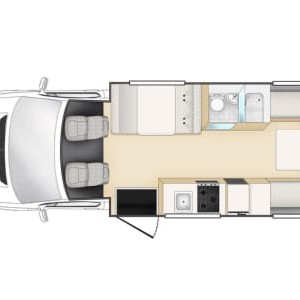 Apollo Euro Motorhome – 4 Berth Layout