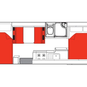 Mighty Double Up Motorhome – 4 Berth Layout 2